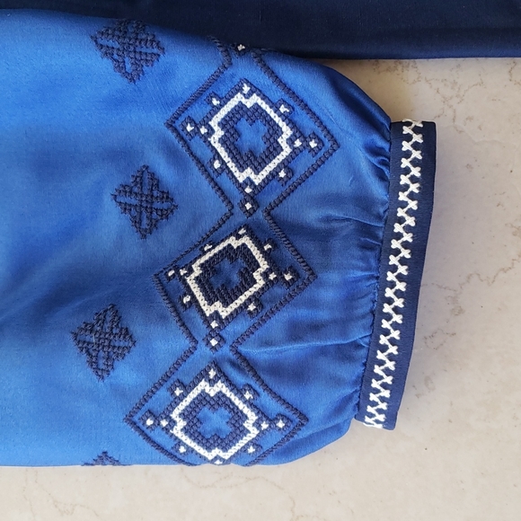 (NWOT) Tory Burch Navy Silk Katya Tunic Dress - Picture 4 of 4